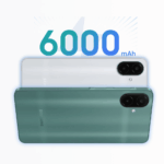 Điện thoại Samsung Galaxy A08 hiển thị mặt trước với màn hình lớn