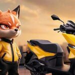 Honda NS125FX màu xanh trưng bày tại sự kiện ra mắt
