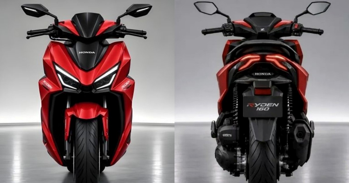 Bản dựng 3D Honda Ryden 160 với thiết kế tay ga thể thao góc cạnh