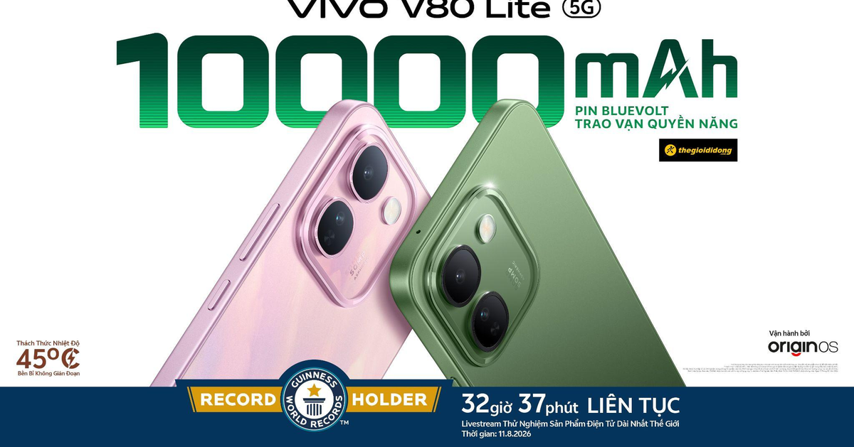 vivo V80 Lite 5G được giới thiệu với viên Pin BlueVolt 10.000mAh