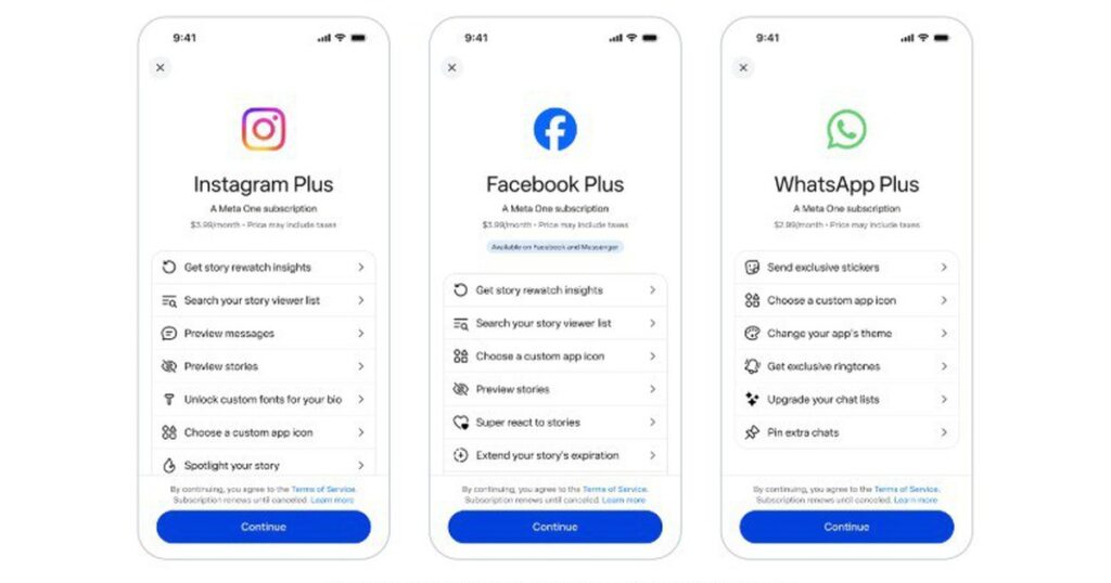 Các gói thuê bao Meta One dành cho doanh nghiệp trên nền tảng Meta
