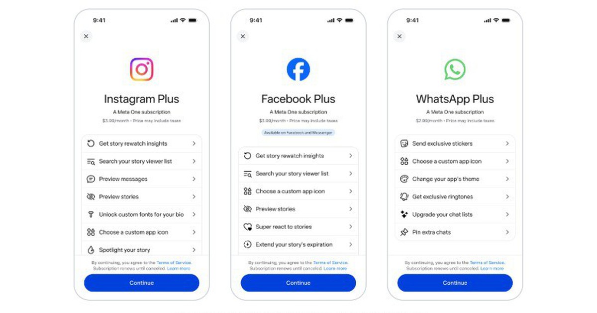 Các gói thuê bao Meta One dành cho doanh nghiệp trên nền tảng Meta