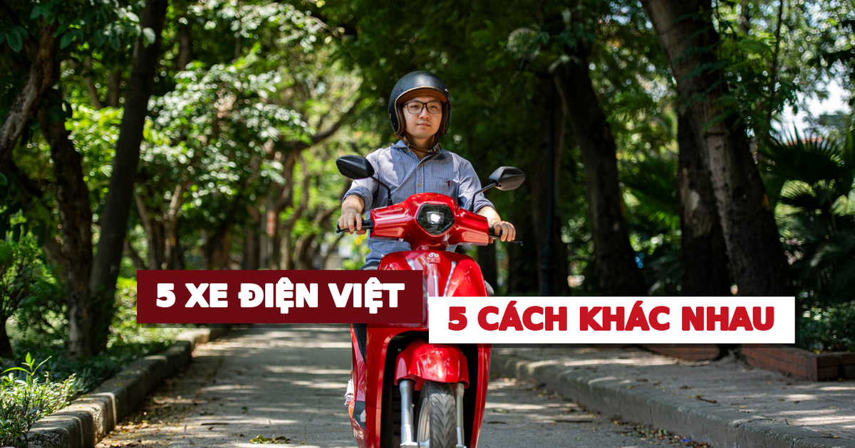 Dải xe máy điện của VinFast trong không gian trưng bày