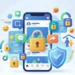 Trẻ nhỏ sử dụng điện thoại để xem nội dung trên mạng xã hội