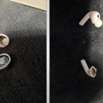 Một bên AirPods bị bung vỏ khi người dùng tháo nút silicon