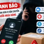 Minh họa cuộc gọi thông báo thu hồi đơn hàng trực tuyến