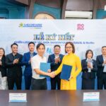 Đại diện MoMo và Saigontourist Travel tại sự kiện công bố hợp tác