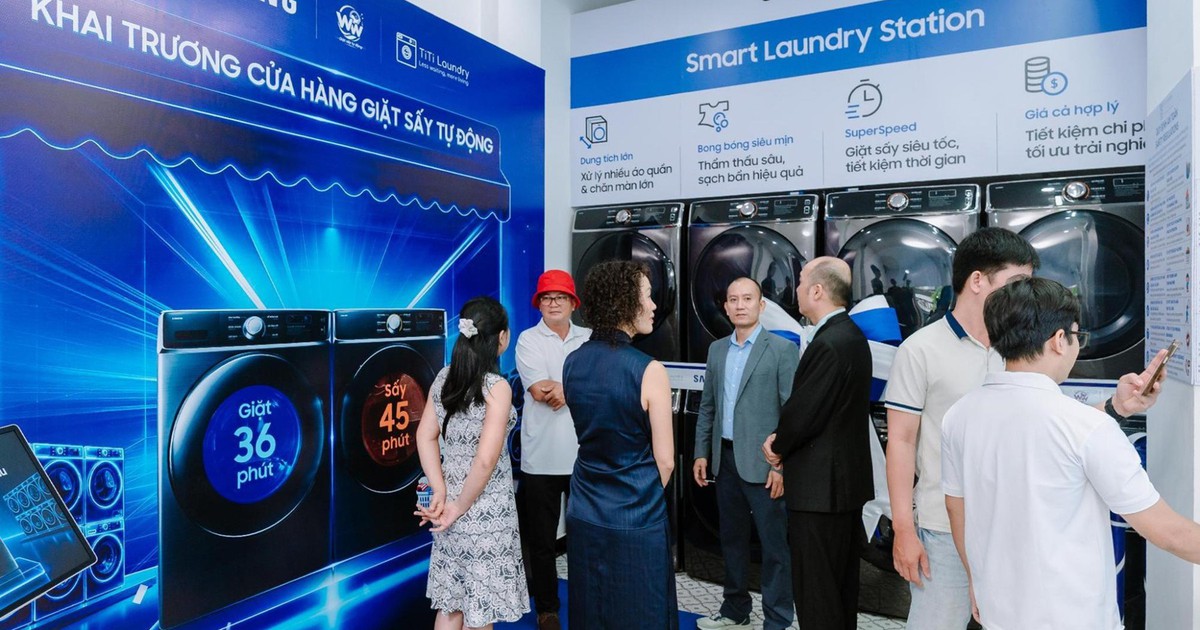 Mặt tiền cửa hàng TiTi Laundry tại phường Tân Hưng, TP.HCM