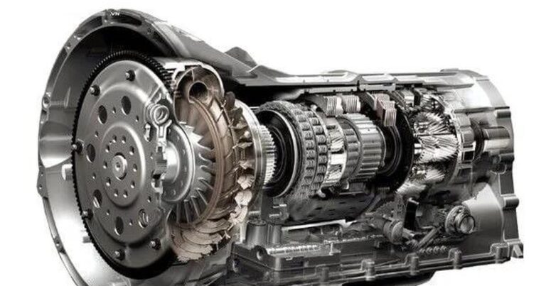 Hình minh họa vị trí đĩa ly hợp trong cụm ly hợp và hộp số ô tô