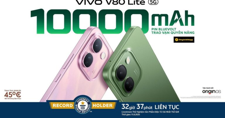 Điện thoại vivo V80 Lite 5G được giới thiệu với thiết kế hiện đại