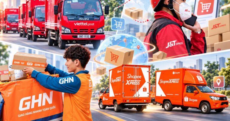 Khách hàng xem các lựa chọn vận chuyển khi mua hàng trên sàn thương mại điện tử