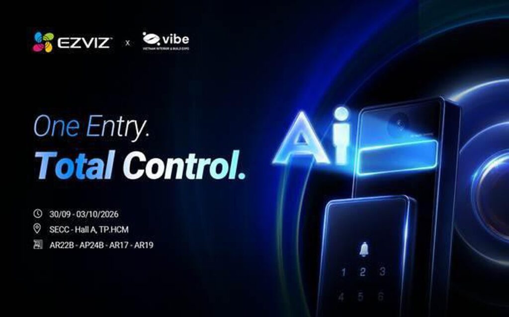 Gian hàng EZVIZ tại triển lãm VIBE 2026 ở TP.HCM
