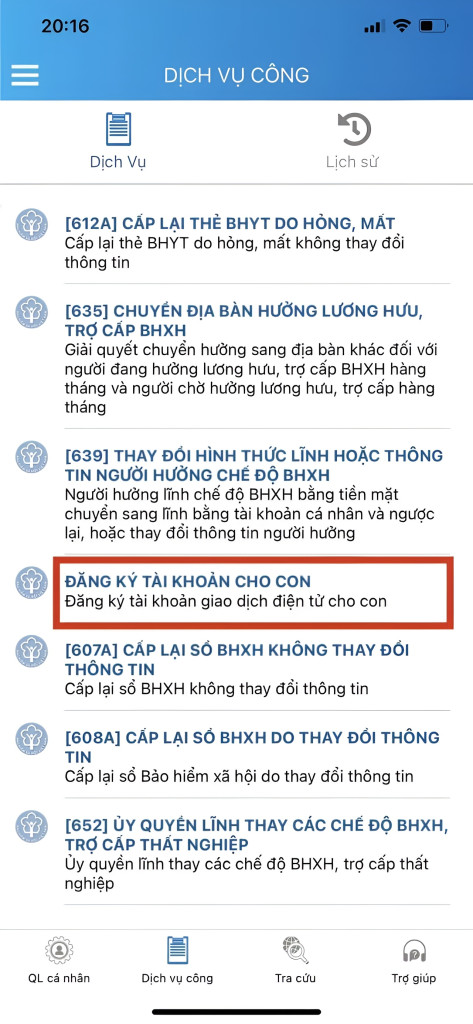 Ảnh chân dung và giấy khai sinh được tải lên hồ sơ điện tử