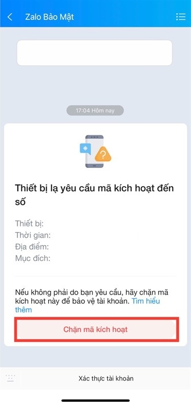 Danh sách các thiết bị đang đăng nhập vào tài khoản Zalo