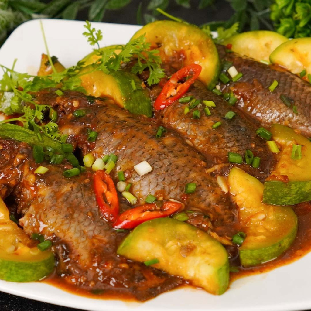 Miếng cá rô phi dùng trong món ăn kiểu sashimi