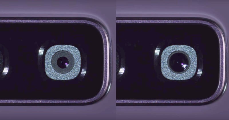 Minh họa camera smartphone với cơ cấu khẩu độ biến đổi