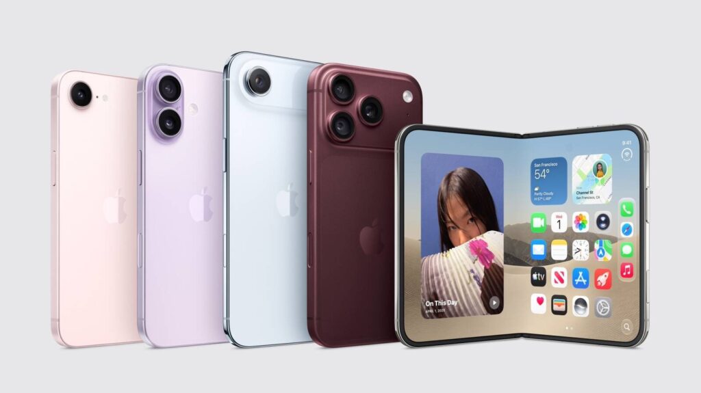 Khu vực trưng bày các phiên bản iPhone cao cấp tại sự kiện