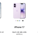Các mẫu iPhone được trưng bày trong không gian bán lẻ của Apple