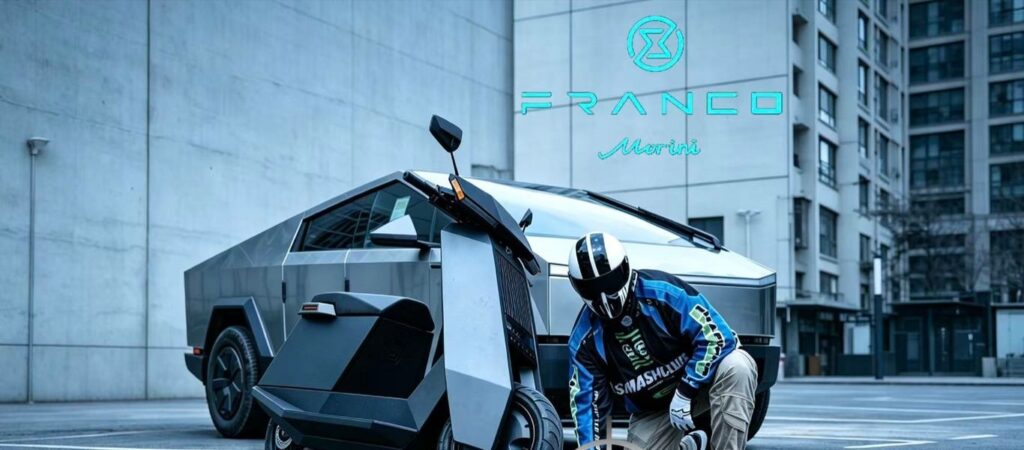 Xe máy điện Frank P1 trong bối cảnh đường phố đô thị