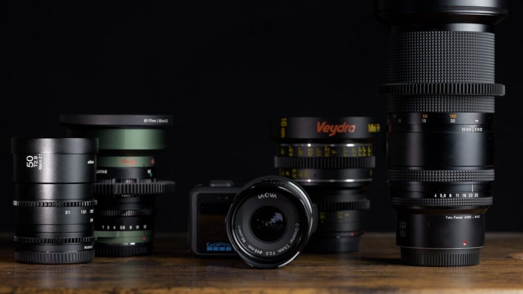 Ống kính Micro Four Thirds được lắp trên máy quay GoPro