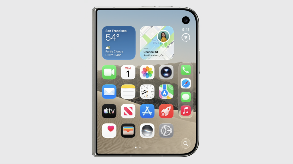 Galaxy Z Fold8 hiển thị thiết kế gập dạng quyển sách