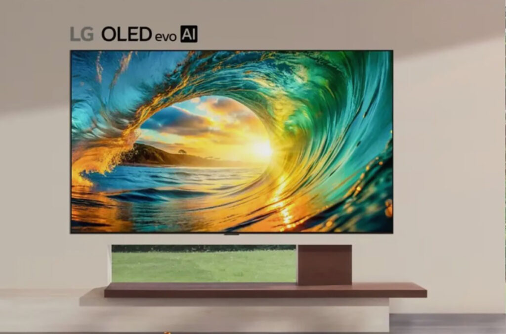 LG OLED evo AI W6 hiển thị hình ảnh nghệ thuật trong không gian sống