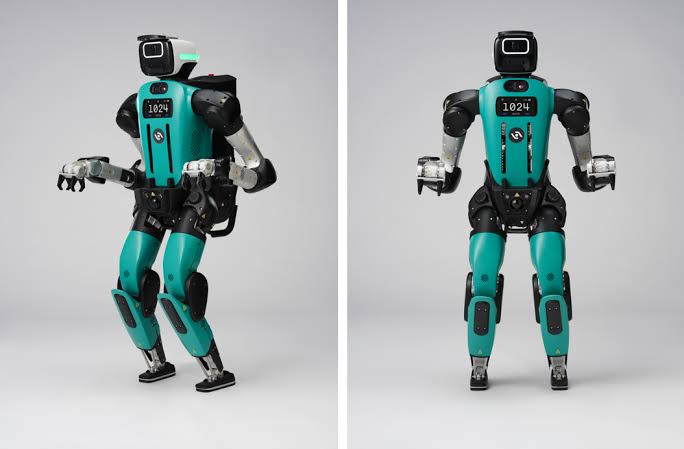 Robot Digit 5 quỳ trên sàn trong đoạn video giới thiệu