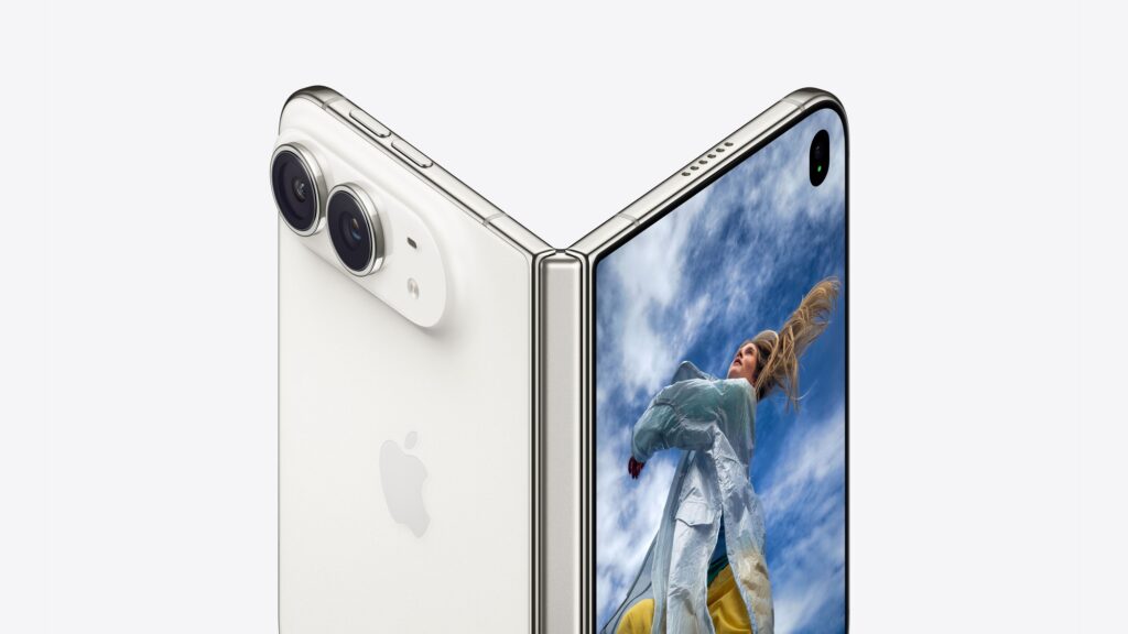 iPhone Duo sử dụng màn hình ngoài khi đang gập
