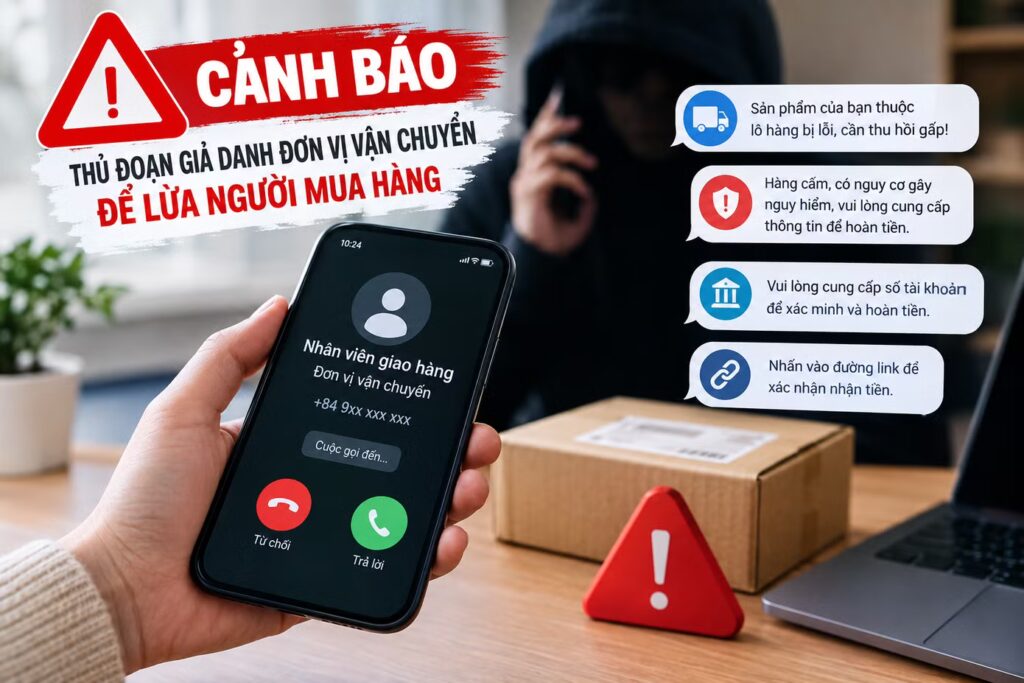 Minh họa người dùng kiểm tra thông tin đơn hàng trên điện thoại
