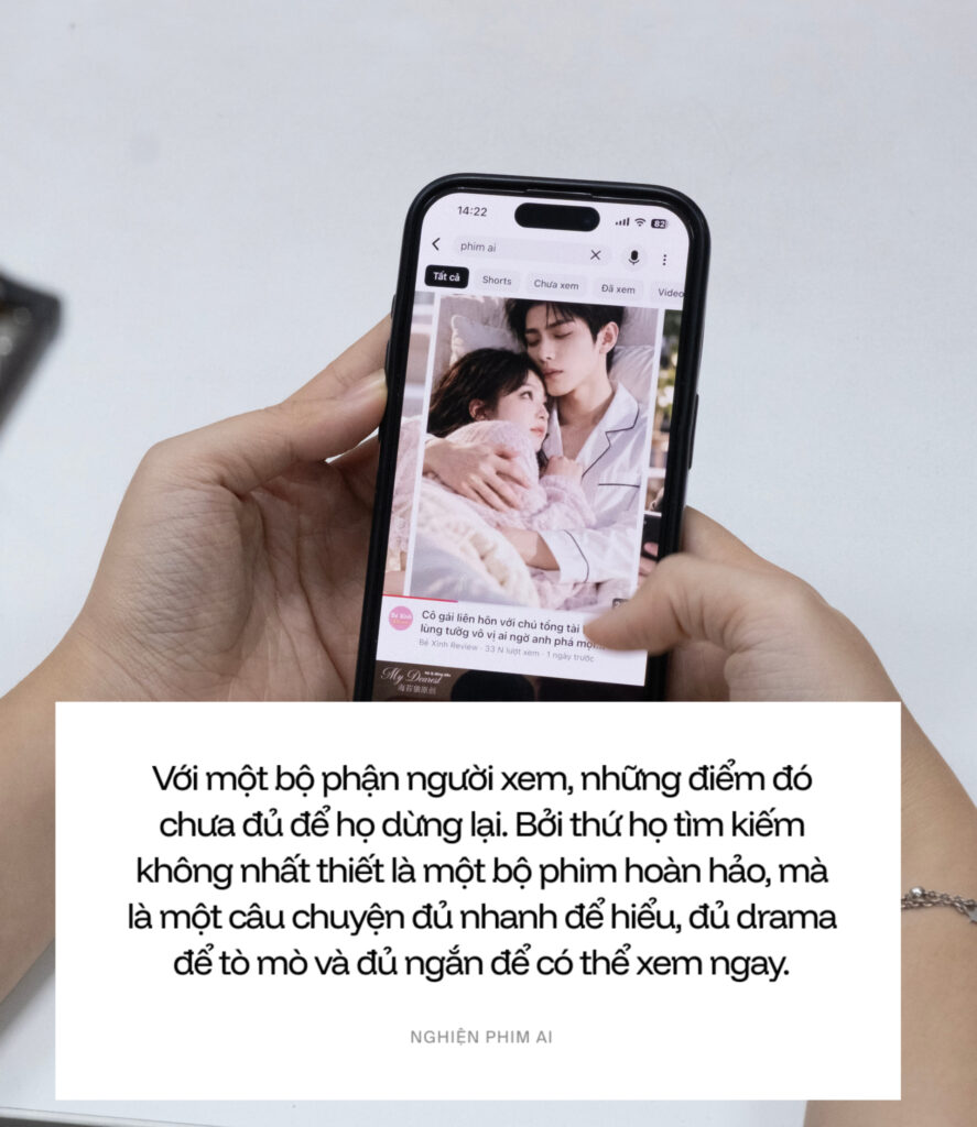 Người xem theo dõi phim AI trên nền tảng video trực tuyến