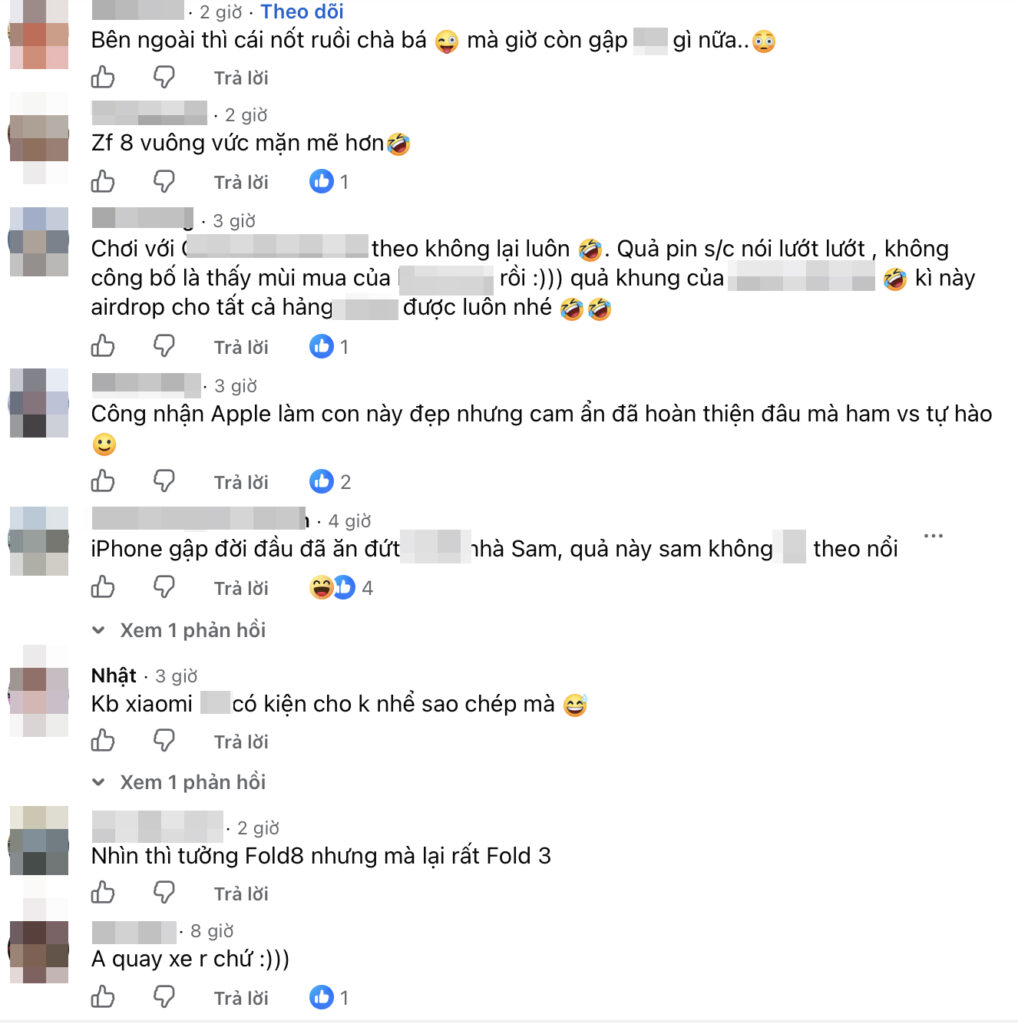 Ảnh chụp màn hình các phản ứng về thiết kế iPhone Duo