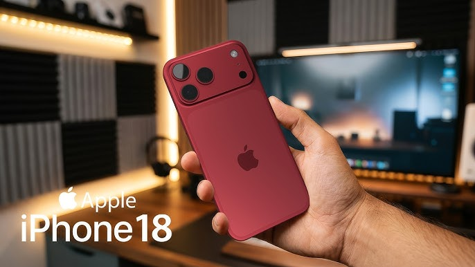 Mặt sau iPhone 18 Pro Max trong không gian trưng bày