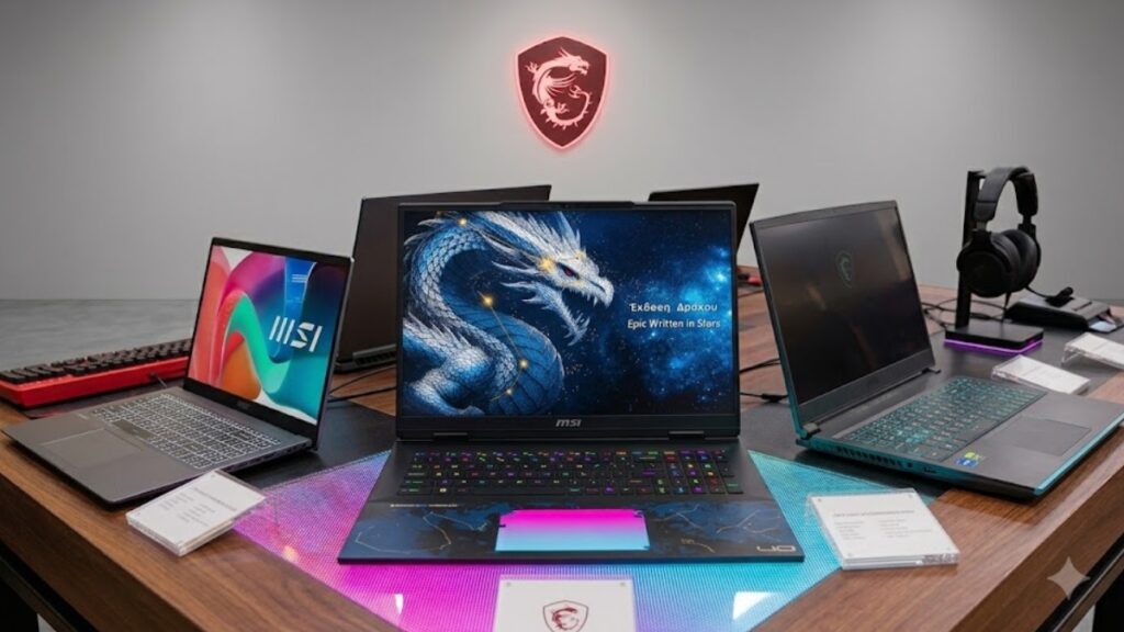 Laptop MSI Prestige 14 AI Studio với thiết kế mỏng nhẹ