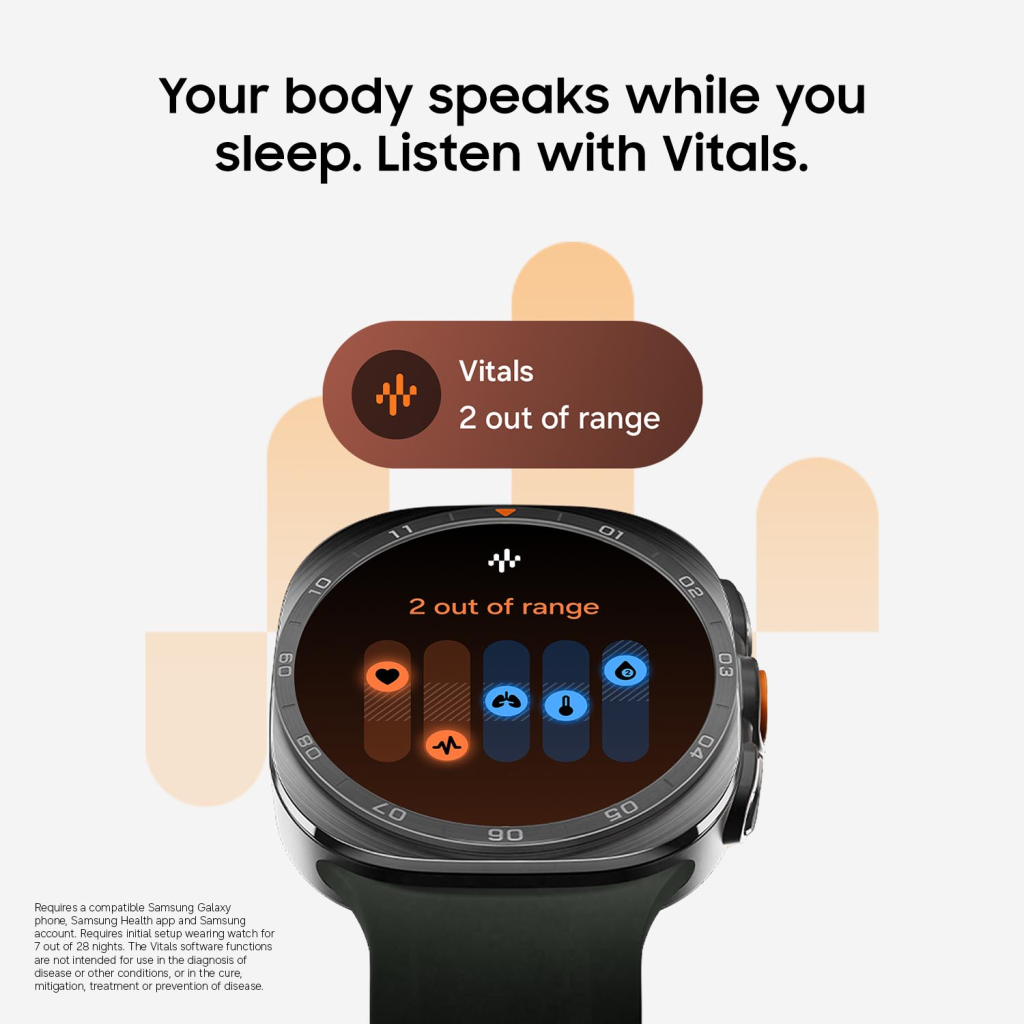 Galaxy Watch Ultra2 hiển thị thông tin tập luyện ngoài trời dưới ánh nắng mạnh