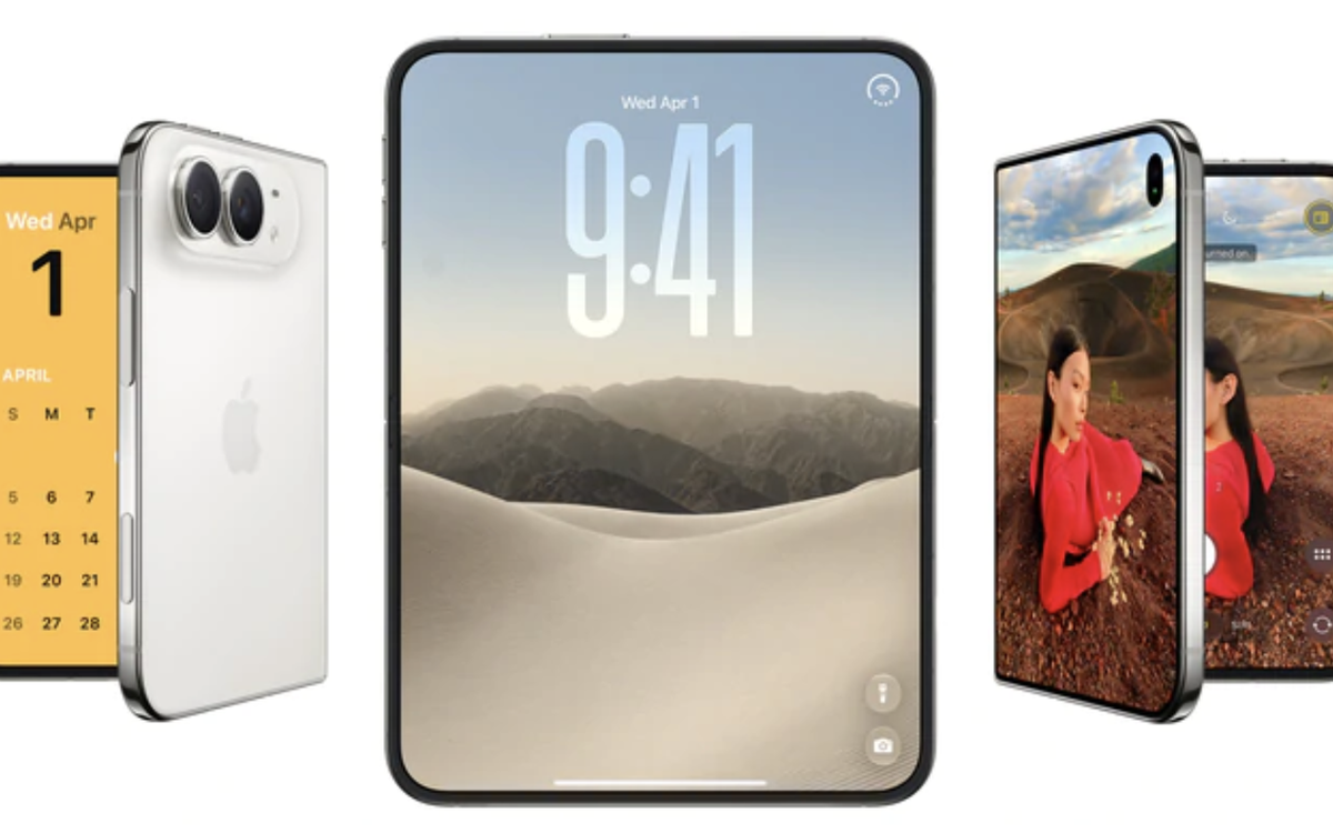 Điện thoại iPhone Duo mở ra với màn hình gập dạng sách