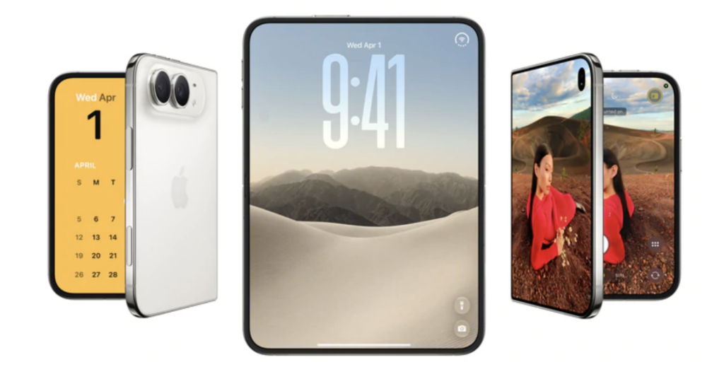Galaxy Z Fold mở màn hình lớn trong tư thế đa nhiệm