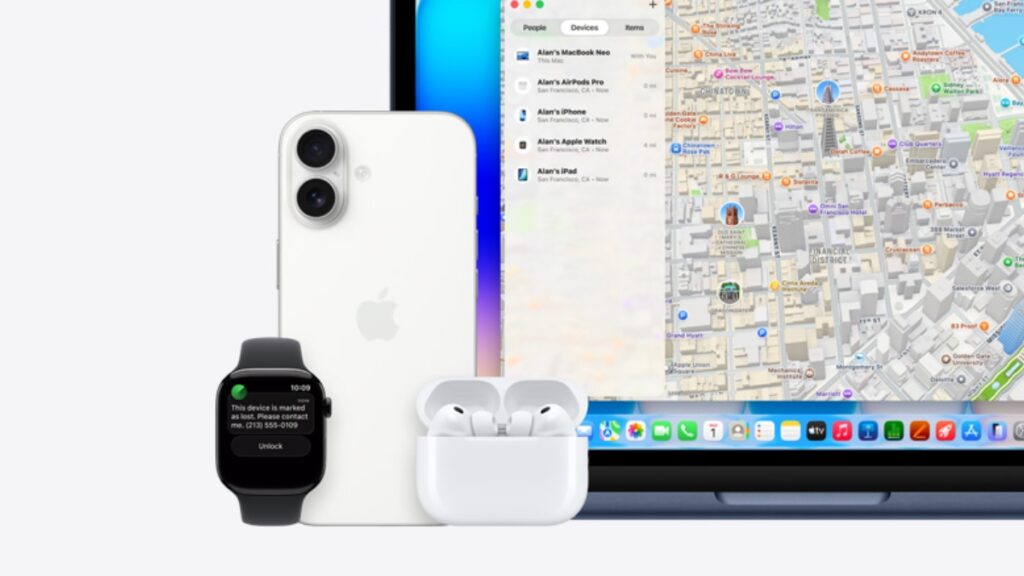 MacBook Neo cùng bộ sạc USB-C và phụ kiện đi kèm