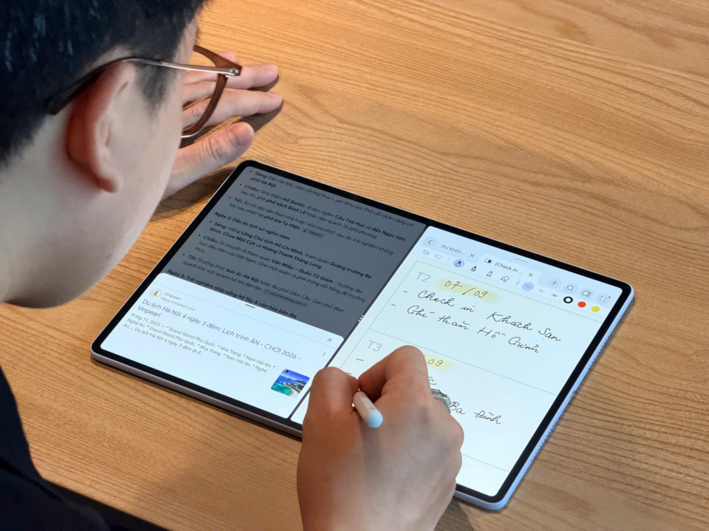 MatePad Air hiển thị bản vẽ màu trong ứng dụng GoPaint