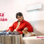Logo SANYO trên mẫu máy lạnh được giới thiệu tại Việt Nam