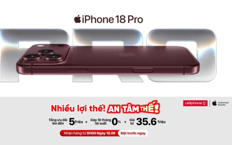 Hình minh họa chương trình đặt trước iPhone 18 Pro và iPhone 18 Pro Max tại CellphoneS
