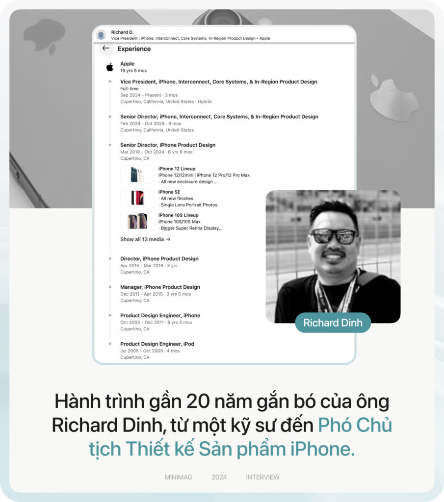 Mẫu iPhone gập đầu tiên của Apple được nhắc đến trong câu chuyện về Richard Dinh
