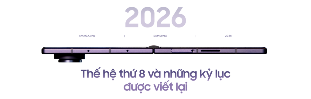 Galaxy Z Flip8 mở ra trong kiểu dáng điện thoại gập vỏ sò