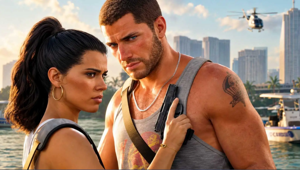 Bối cảnh thành phố Vice City với những chi tiết đời sống trong game