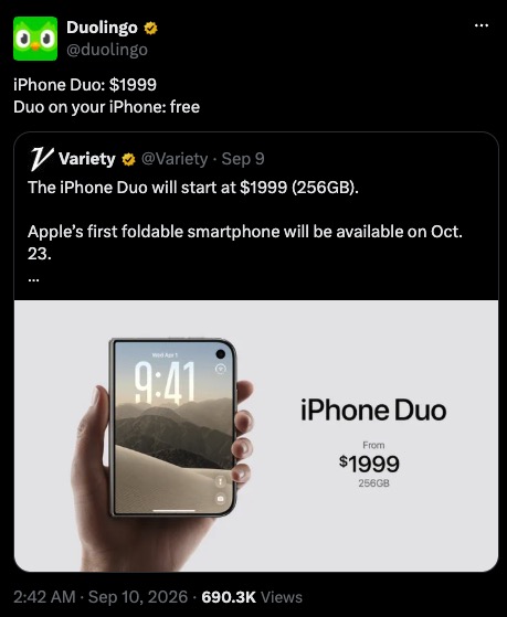 Thông điệp chơi chữ của Samsung về một người tên Tim Cook dùng điện thoại Galaxy