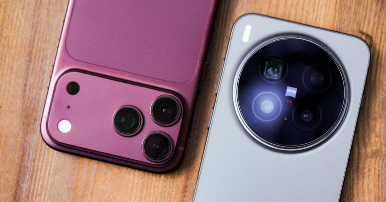 iPhone 18 Pro Max và vivo X300 Pro được đặt cạnh nhau để so sánh màu ảnh