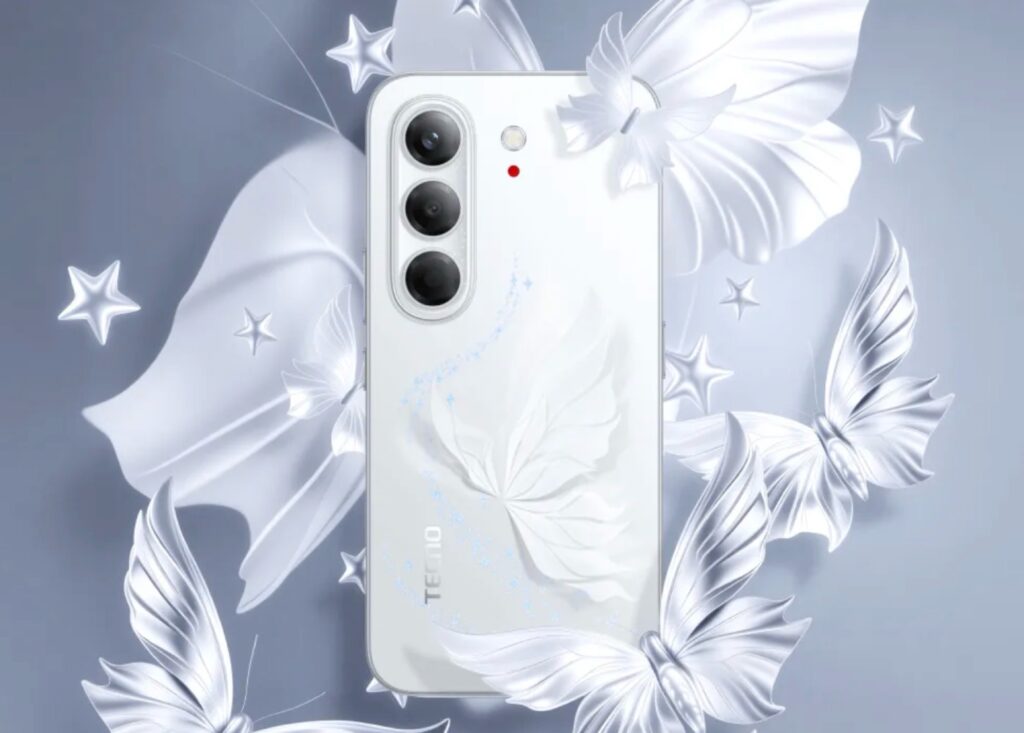 Tecno Camon Slim 5G được minh họa với thiết kế phẳng