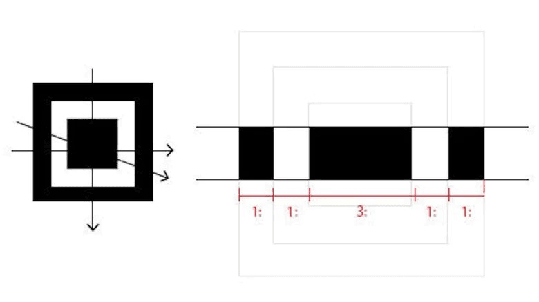 Mạng lưới các ô vuông đen trắng tạo nên một mã QR