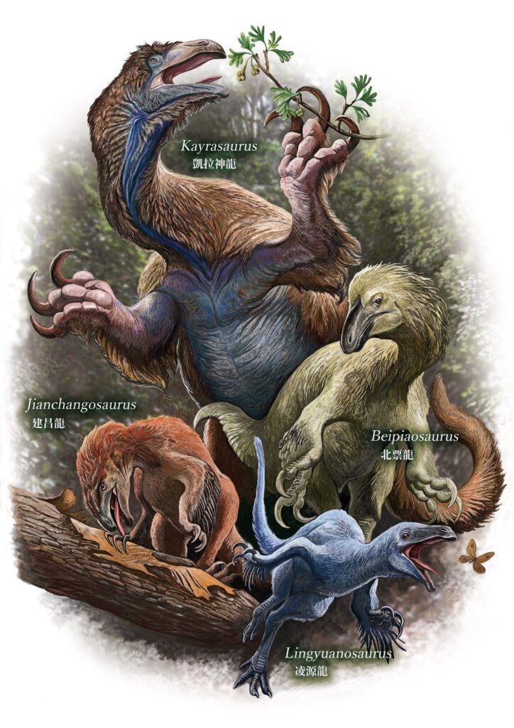 Hình phục dựng Kayrasaurus changliensis trong môi trường cổ đại