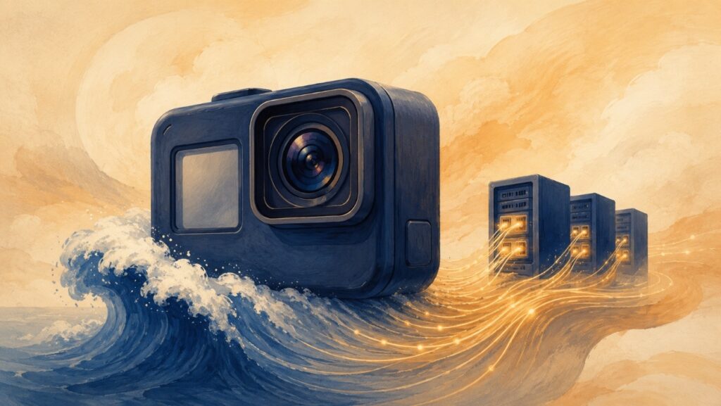 Biểu đồ so sánh thị phần GoPro, DJI và Insta360