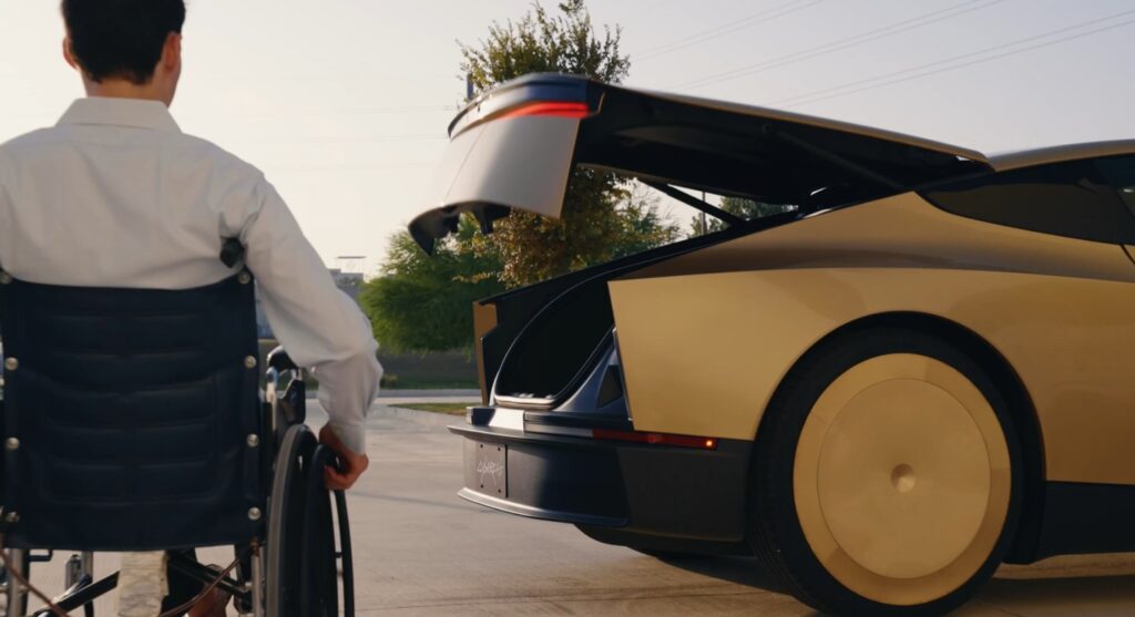 Tesla Cybercab di chuyển trong khu vực đô thị tại Texas